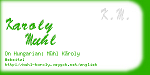 karoly muhl business card